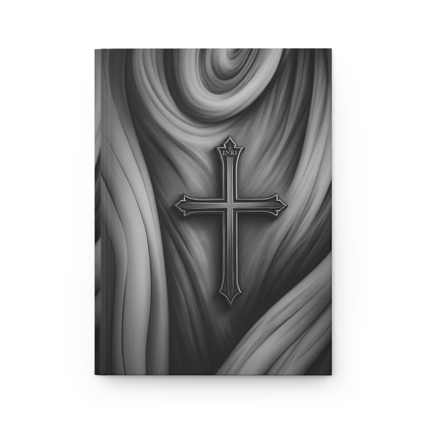"Refined by Grace" Black & White Cross Hardcover Journal – Dual Cover Design