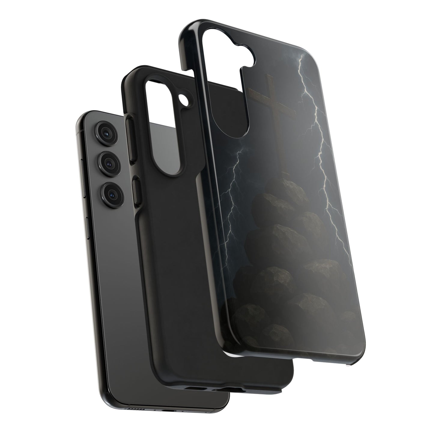 SAMSUNG Phone Case - Christian Stormy Cross Design