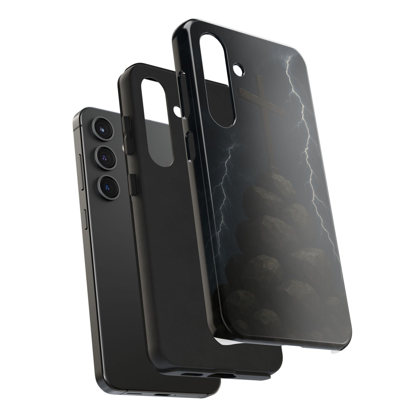 SAMSUNG Phone Case - Christian Stormy Cross Design