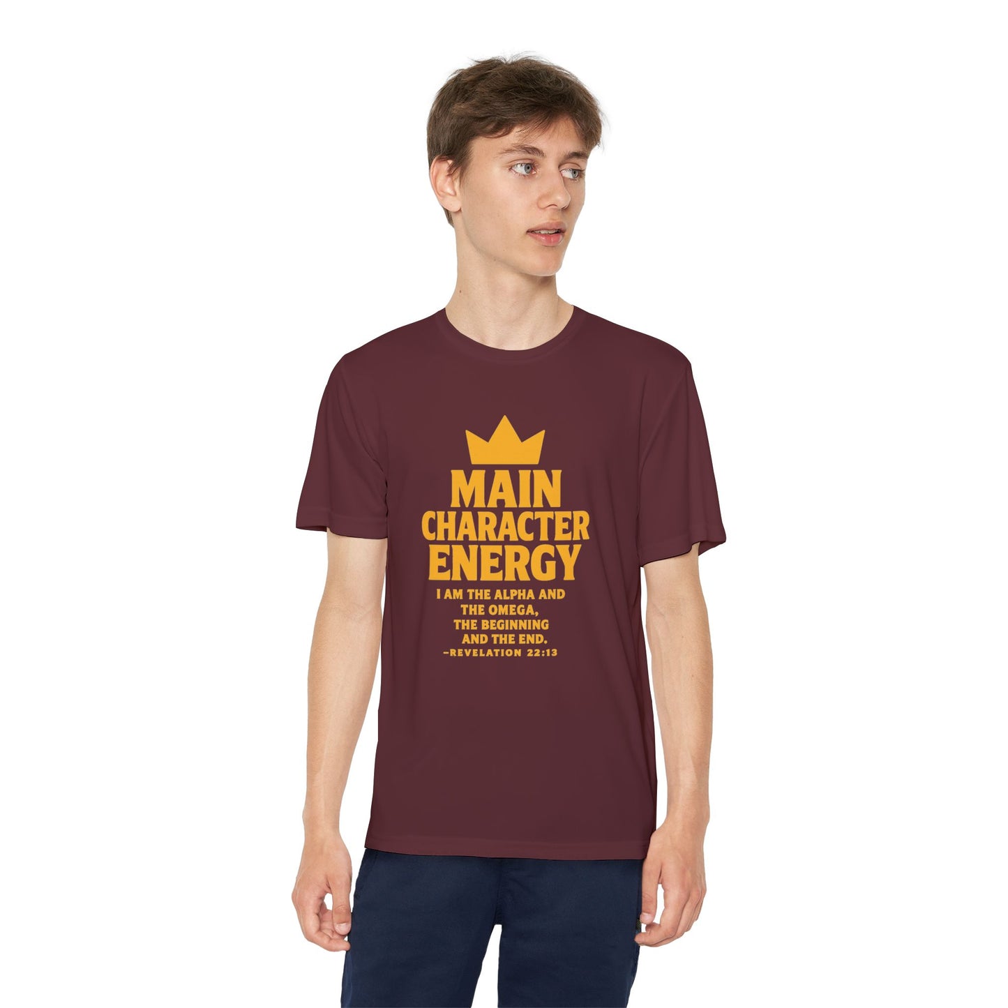 Christian Youth Tee - Main Character Energy - Revelation 22:13