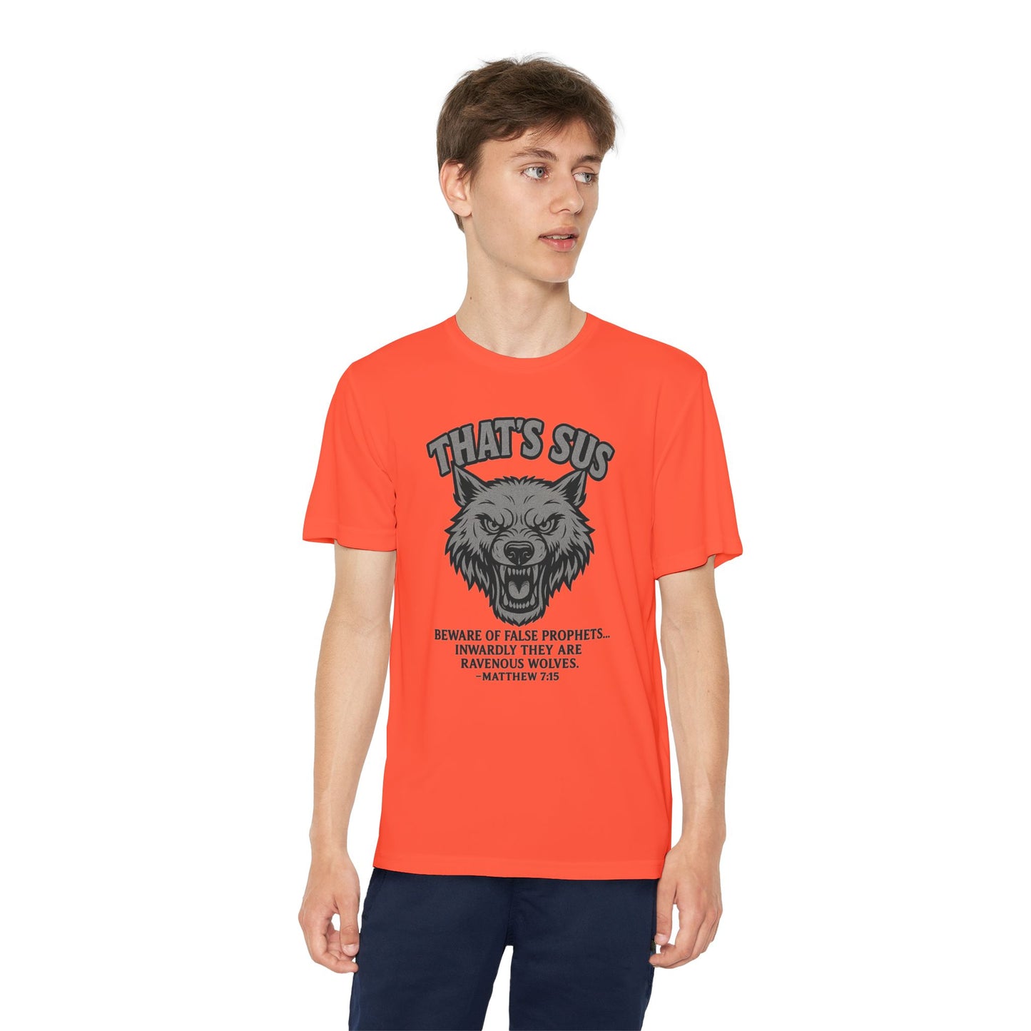 Tee - Christian 'That’s sus' Matthew 7:15 Design