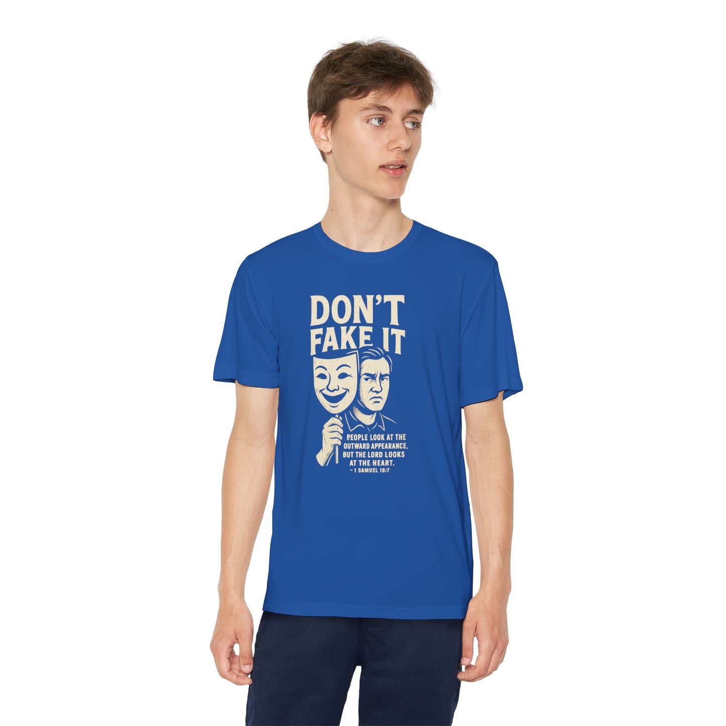 Christian Tee - Don't Fake It - Youth