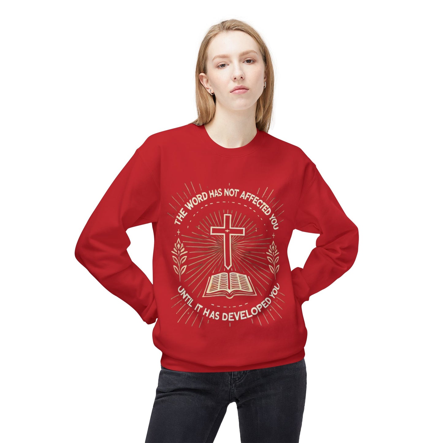 Christian Sweatshirt with Inspirational Quote