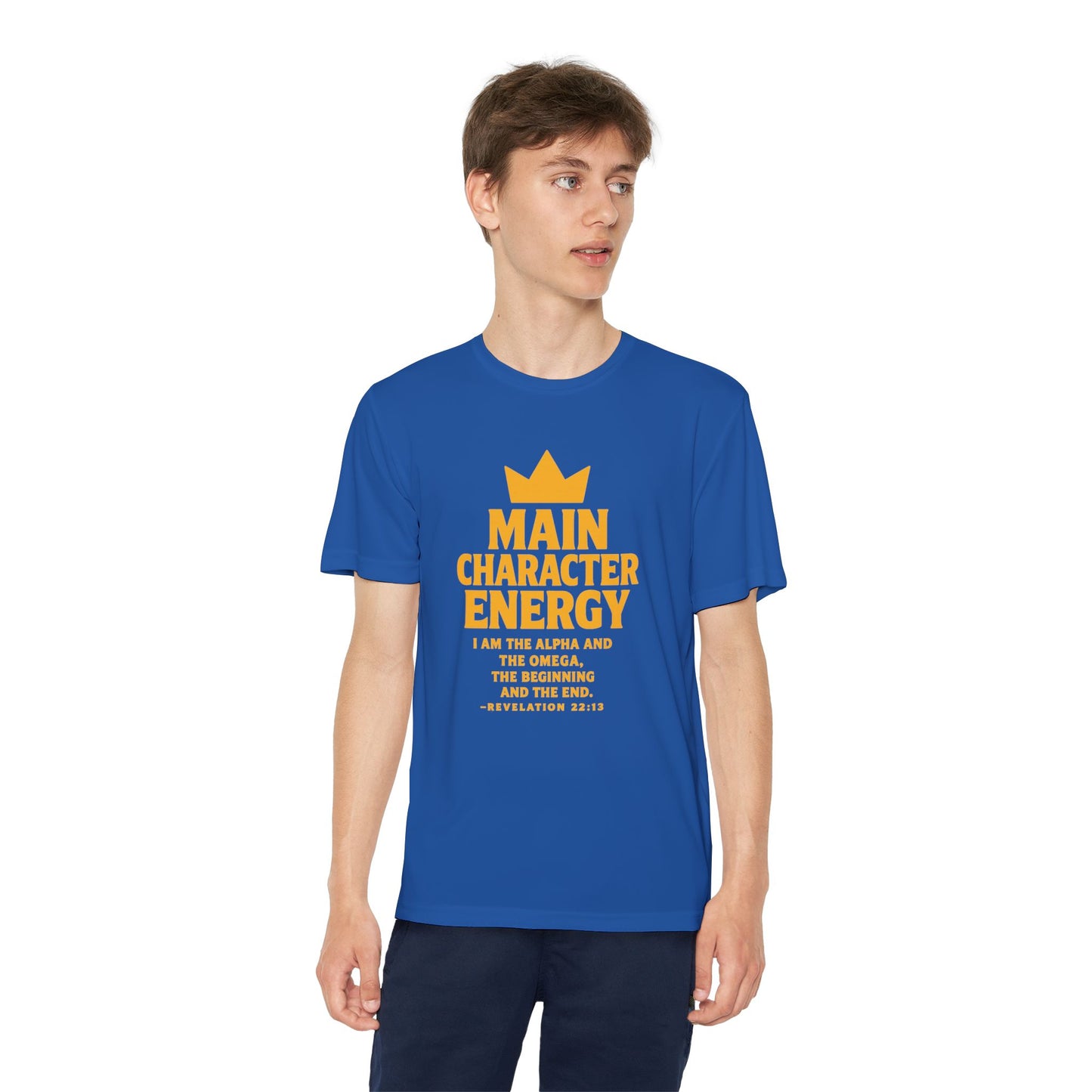 Christian Youth Tee - Main Character Energy - Revelation 22:13
