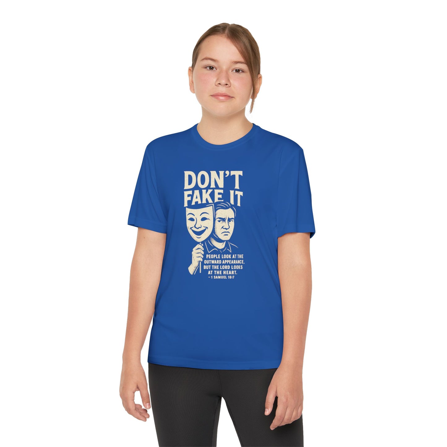 Christian Tee - Don't Fake It - Youth