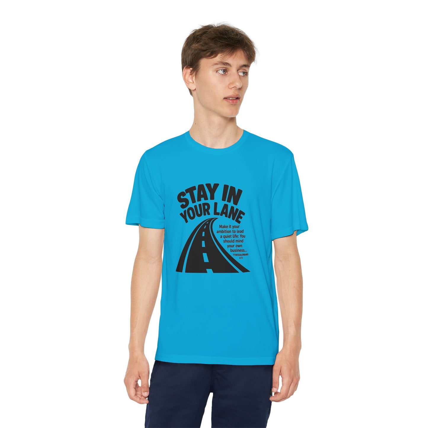 Christian Competitor Tee - Stay in Your Lane - 1 Thessalonians 4:11