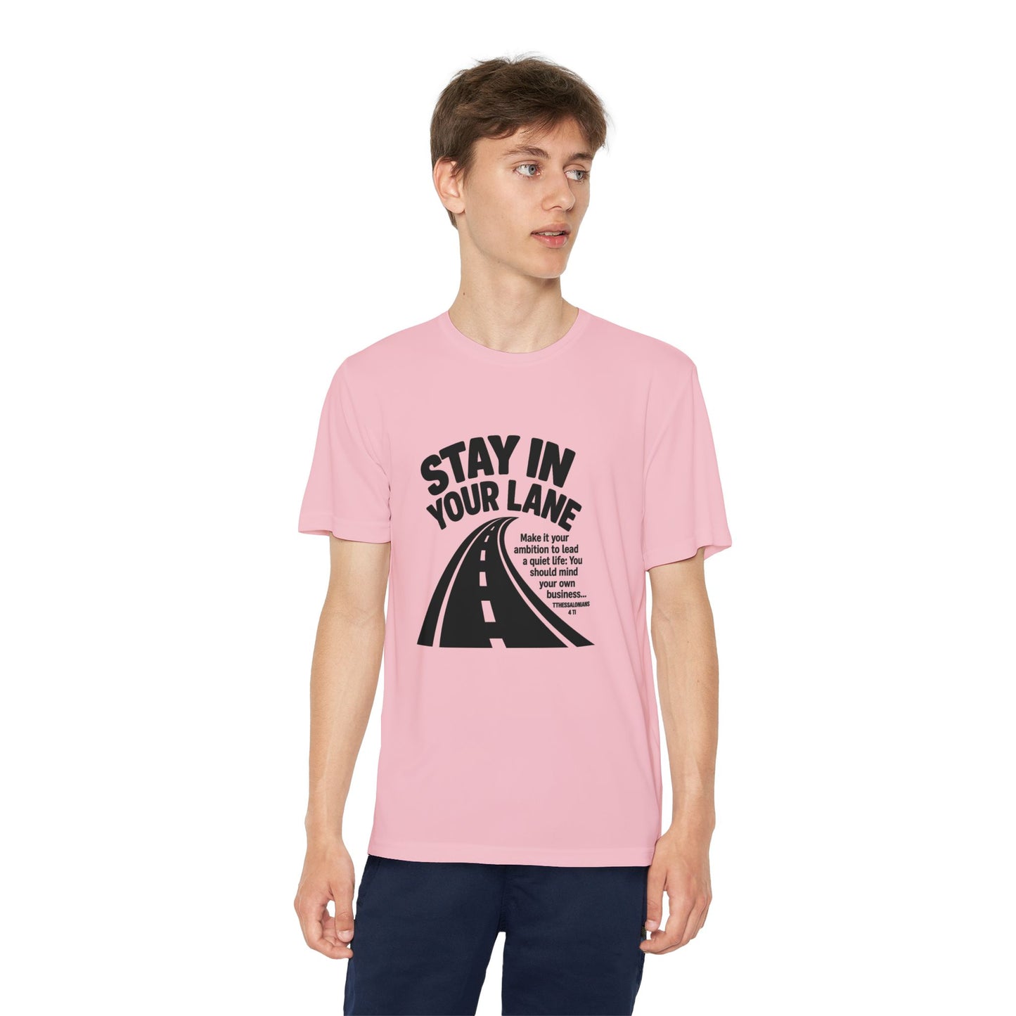 Christian Competitor Tee - Stay in Your Lane - 1 Thessalonians 4:11