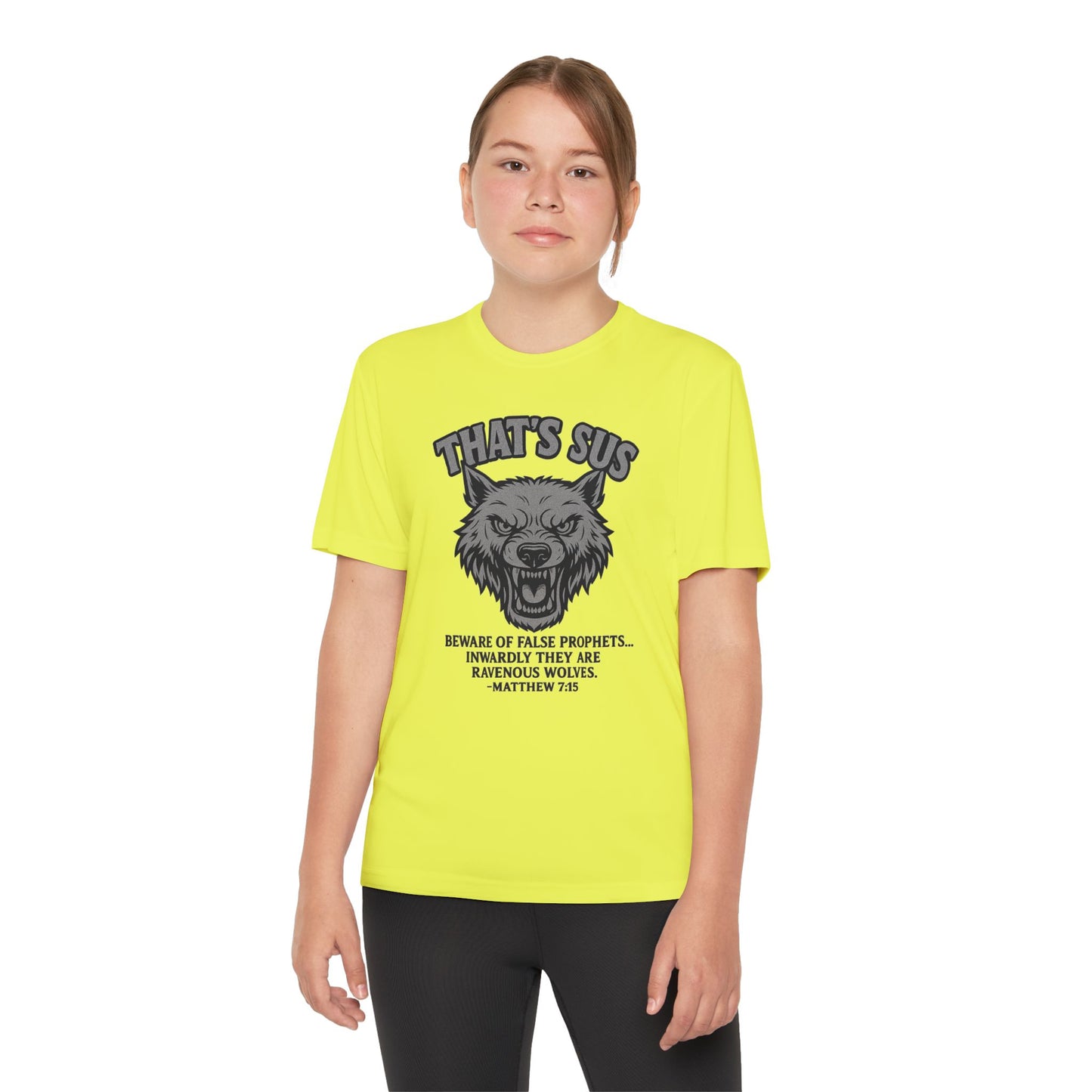 Tee - Christian 'That’s sus' Matthew 7:15 Design