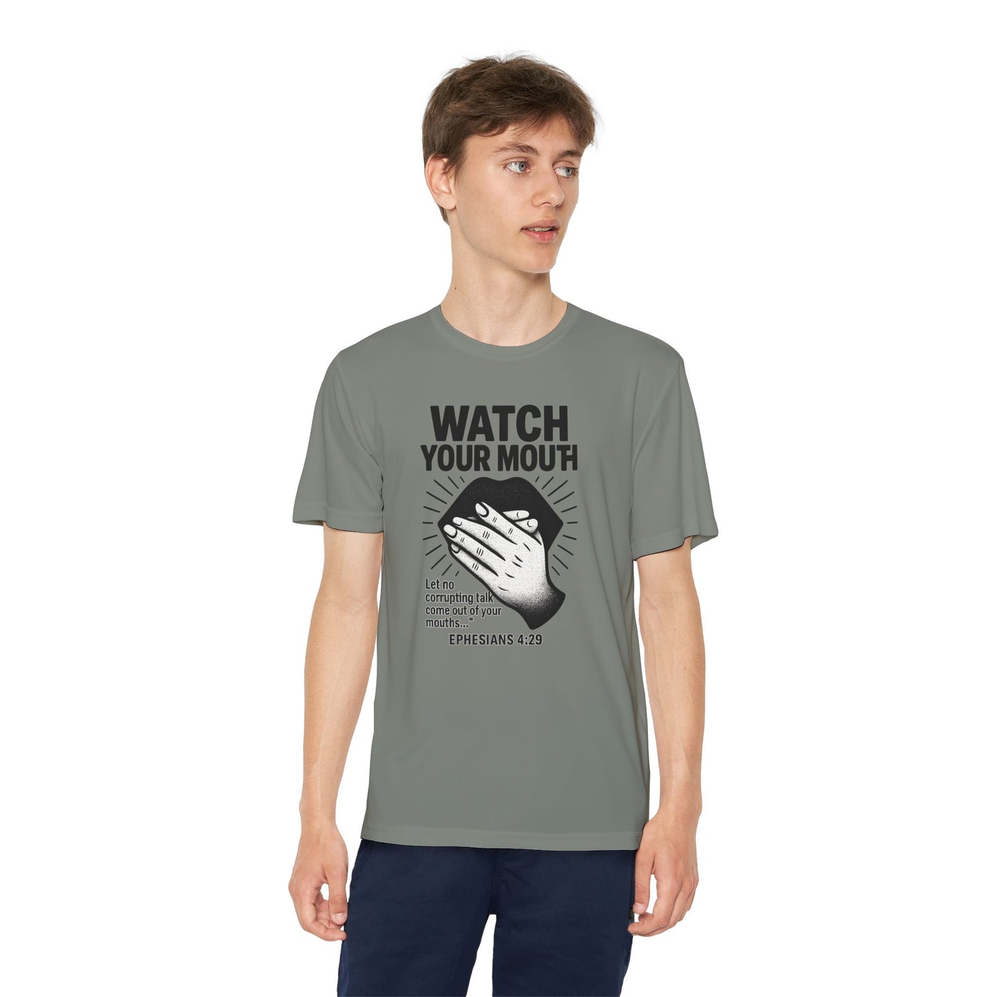 T-Shirt - Christian 'Watch Your Mouth' Ephesians 4:29 Design