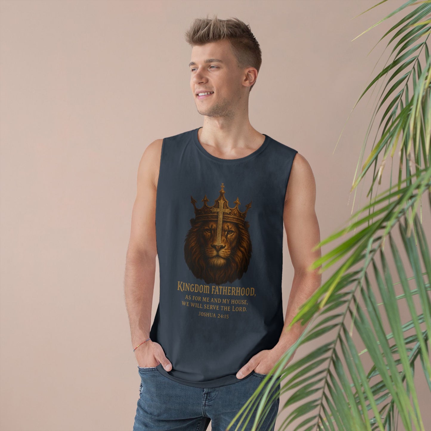 "Kingdom Fatherhood" Crowned Lion Men's Tank