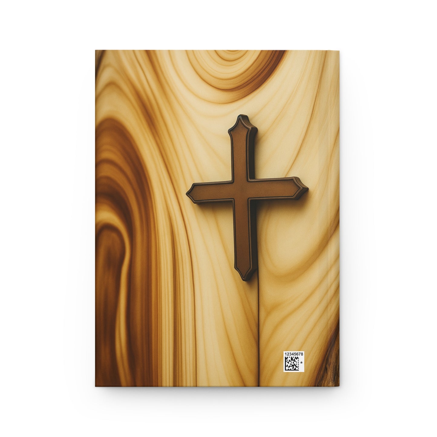 "Rooted in the Cross" Woodgrain Christian Hardcover Journal – Dual Cover Matte Edition