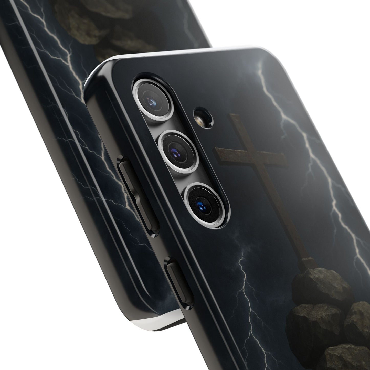 SAMSUNG Phone Case - Christian Stormy Cross Design