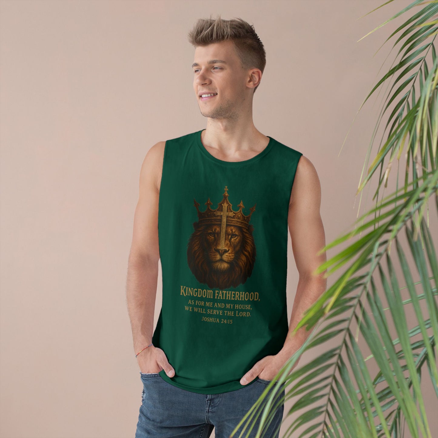 "Kingdom Fatherhood" Crowned Lion Men's Tank