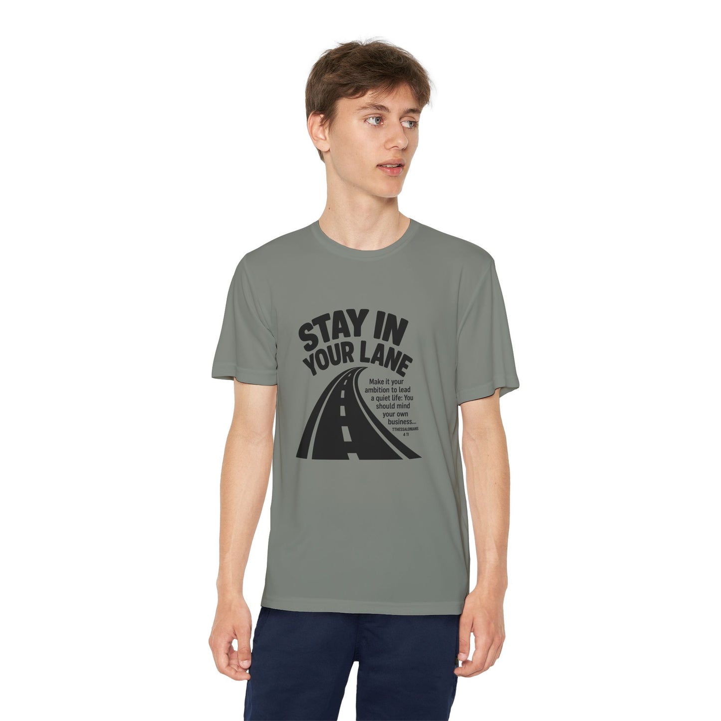 Christian Competitor Tee - Stay in Your Lane - 1 Thessalonians 4:11