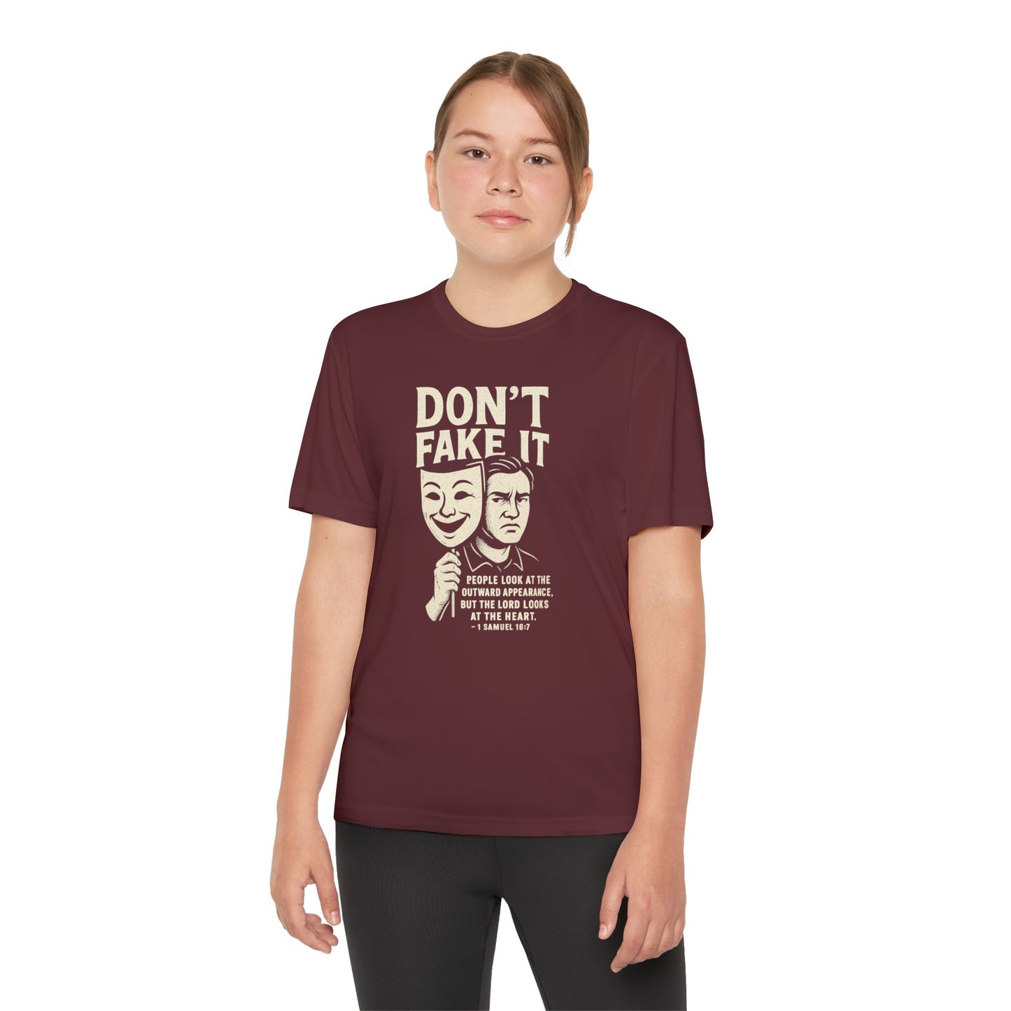 Christian Tee - Don't Fake It - Youth