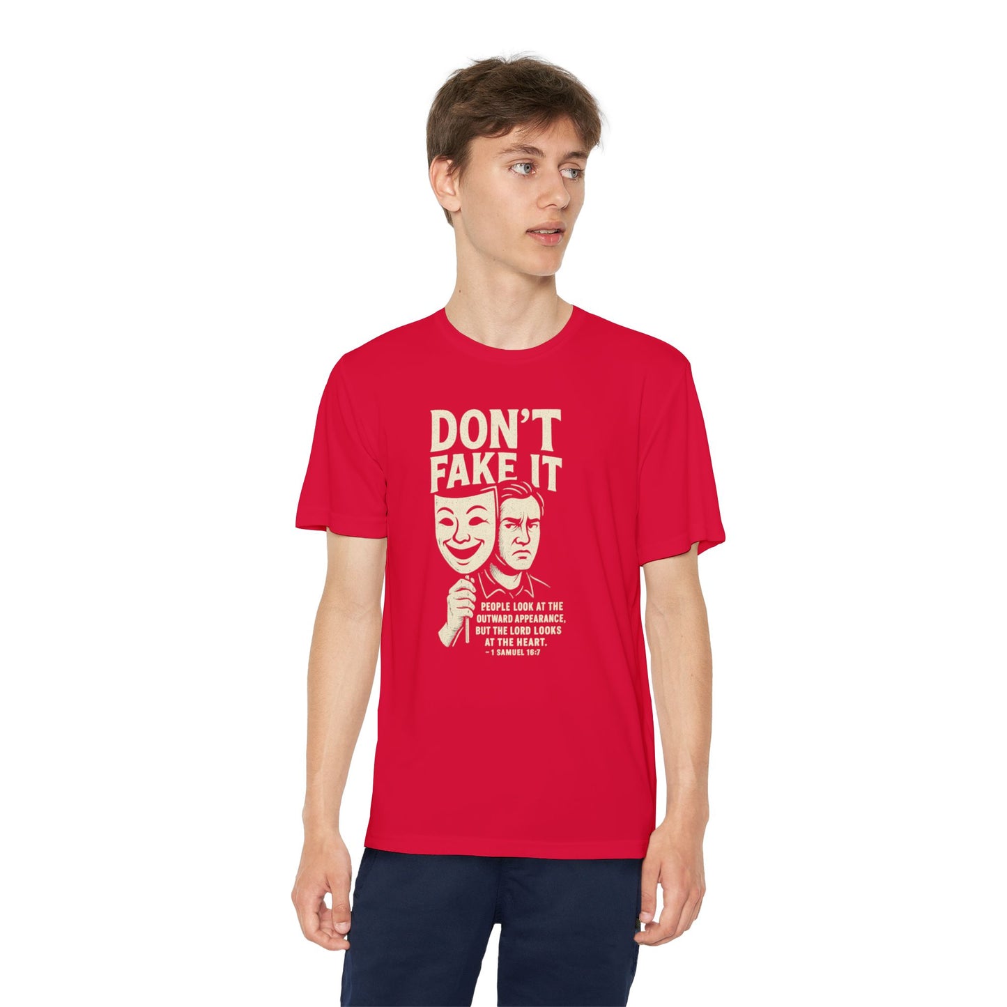 Christian Tee - Don't Fake It - Youth