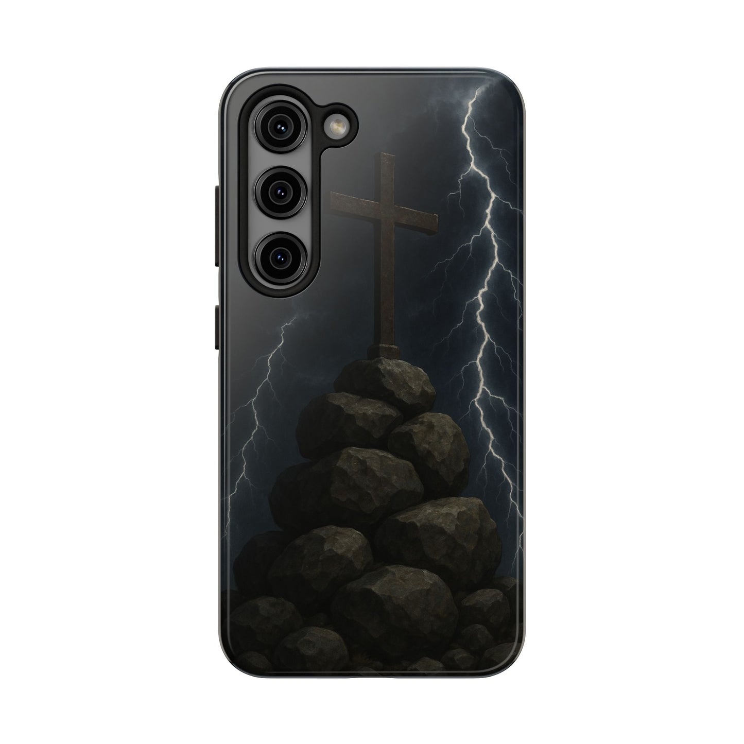 SAMSUNG Phone Case - Christian Stormy Cross Design