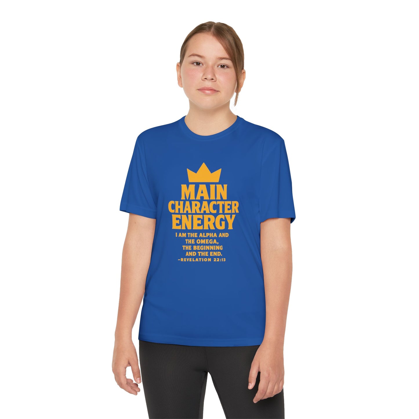 Christian Youth Tee - Main Character Energy - Revelation 22:13