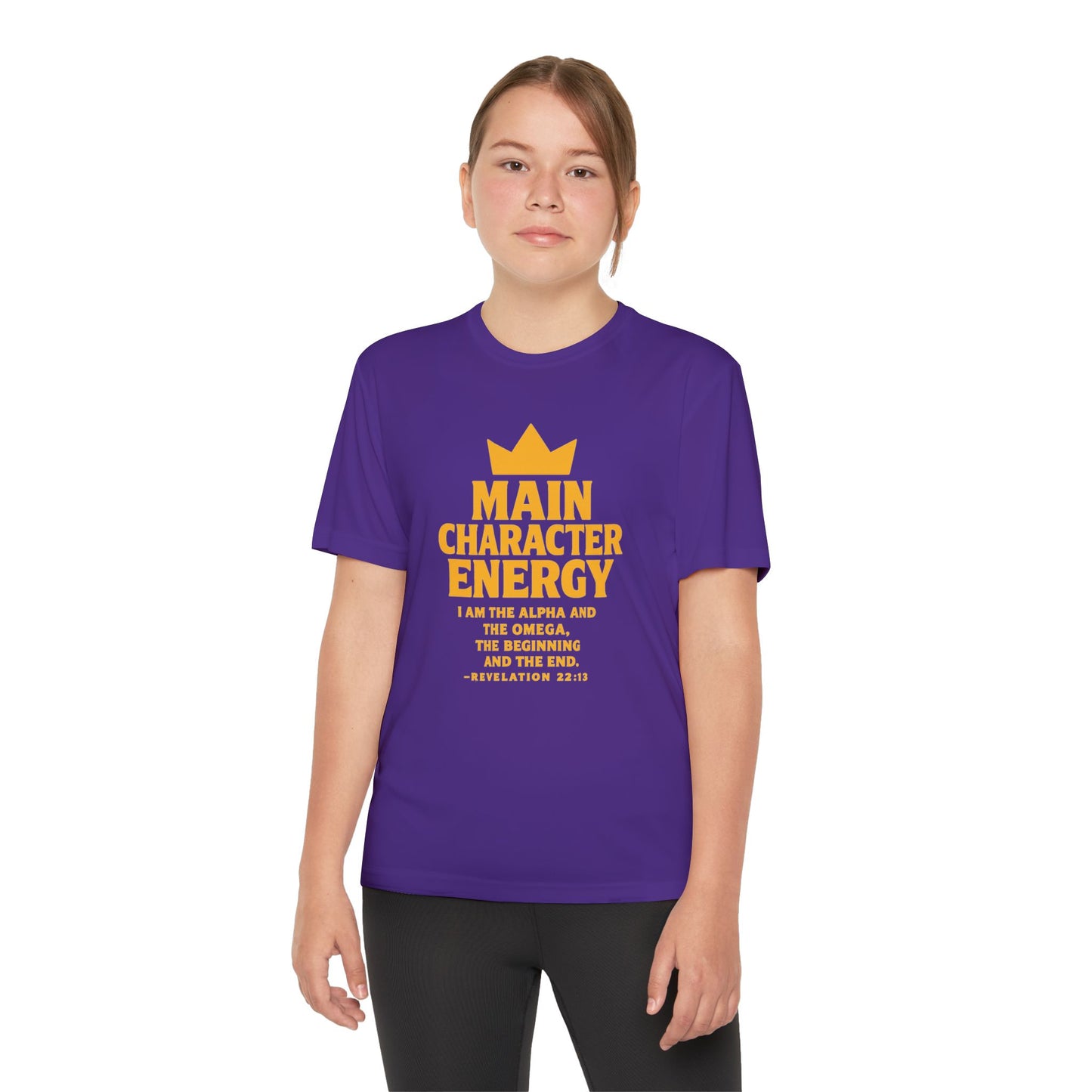 Christian Youth Tee - Main Character Energy - Revelation 22:13