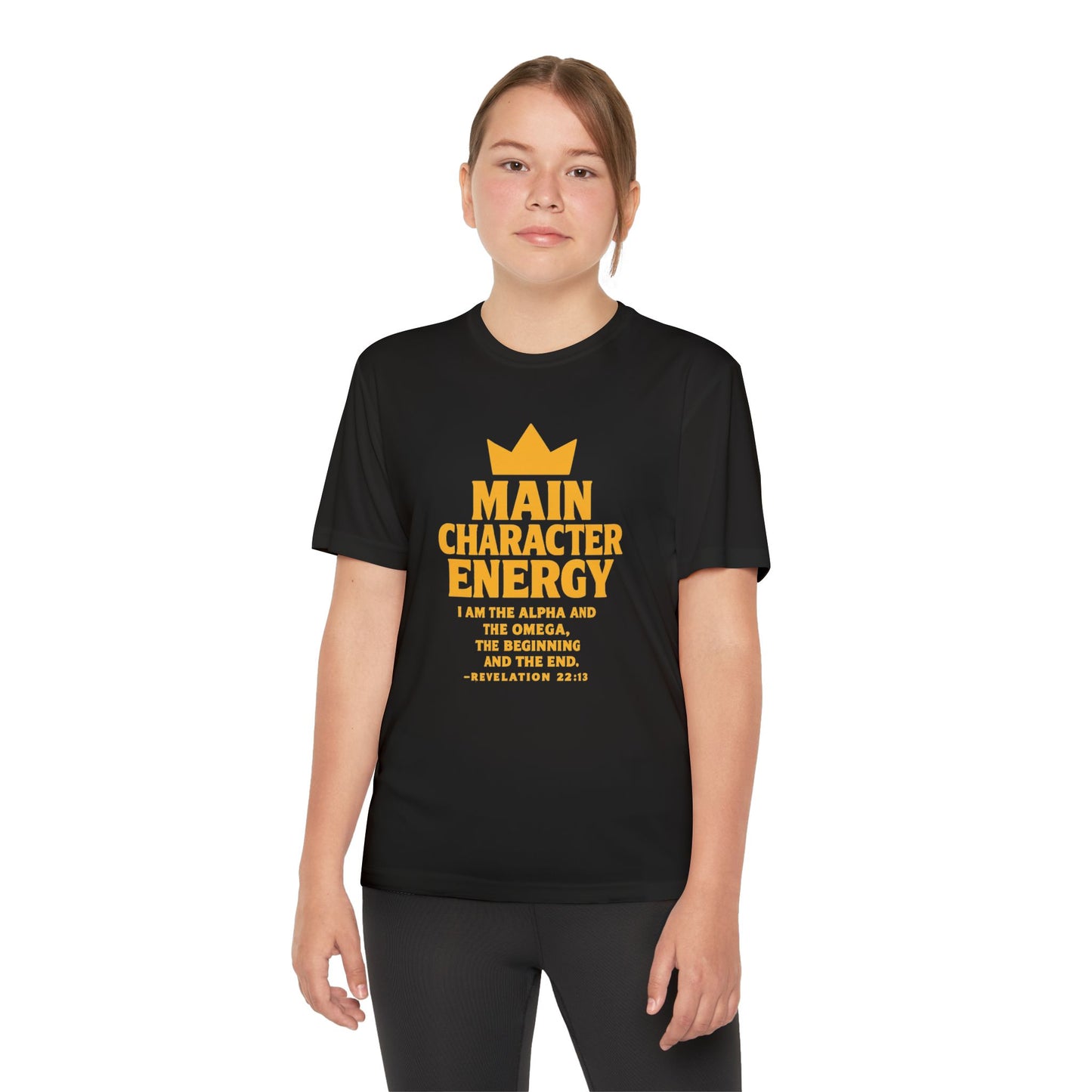 Christian Youth Tee - Main Character Energy - Revelation 22:13