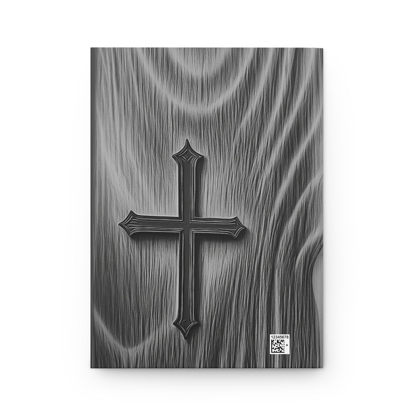 "Refined by Grace" Black & White Cross Hardcover Journal – Dual Cover Design