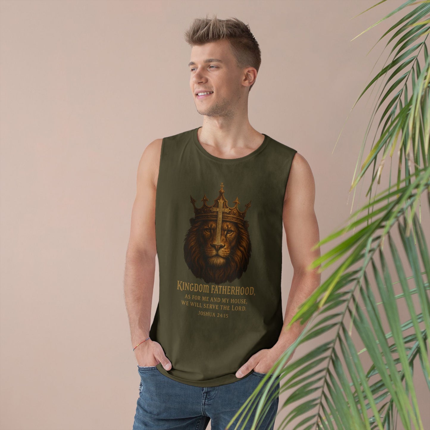 "Kingdom Fatherhood" Crowned Lion Men's Tank