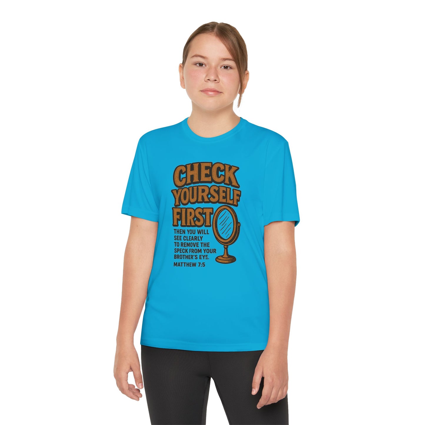 Tee - Christian 'Check Yourself First' design