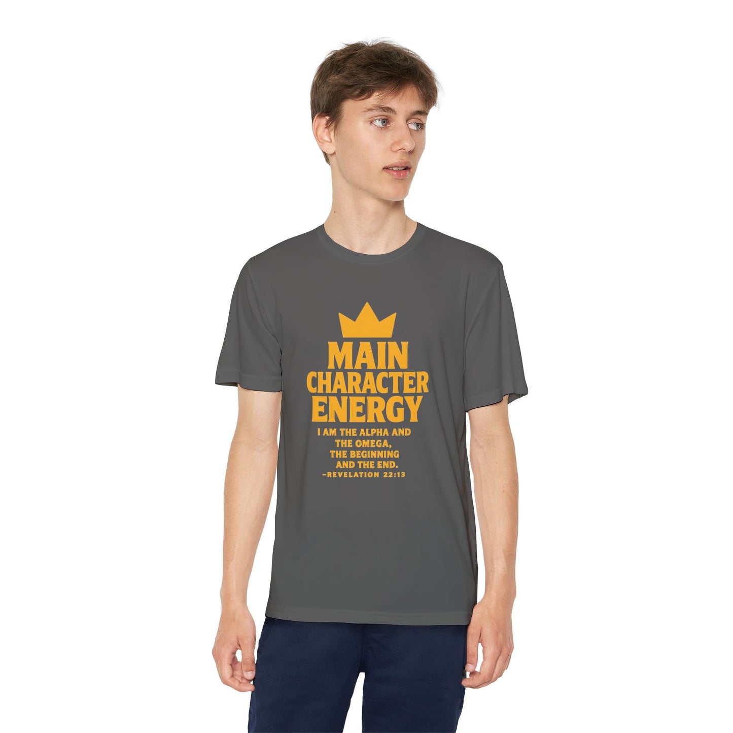 Christian Youth Tee - Main Character Energy - Revelation 22:13