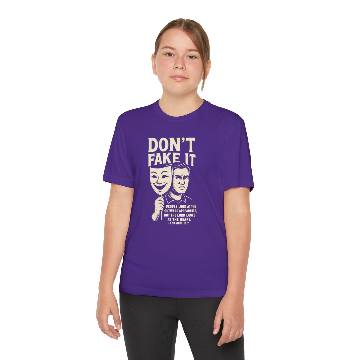 Christian Tee - Don't Fake It - Youth