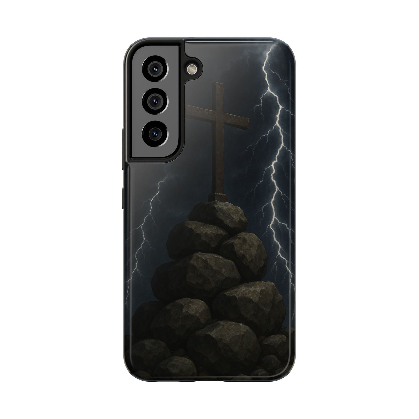 SAMSUNG Phone Case - Christian Stormy Cross Design