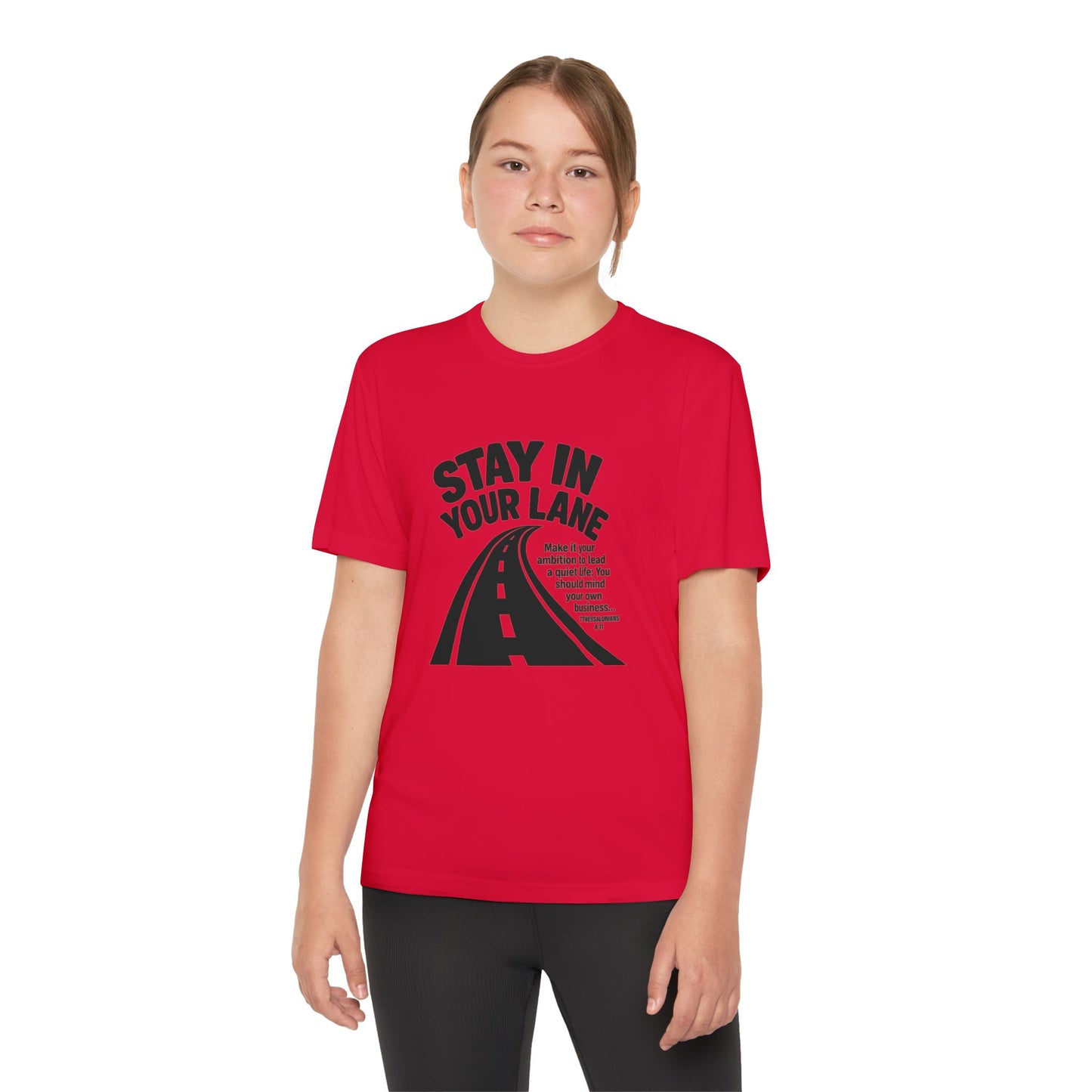 Christian Competitor Tee - Stay in Your Lane - 1 Thessalonians 4:11