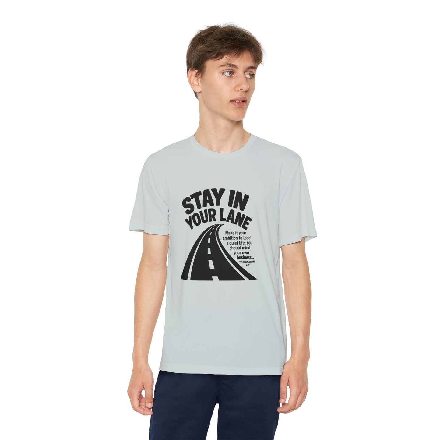 Christian Competitor Tee - Stay in Your Lane - 1 Thessalonians 4:11