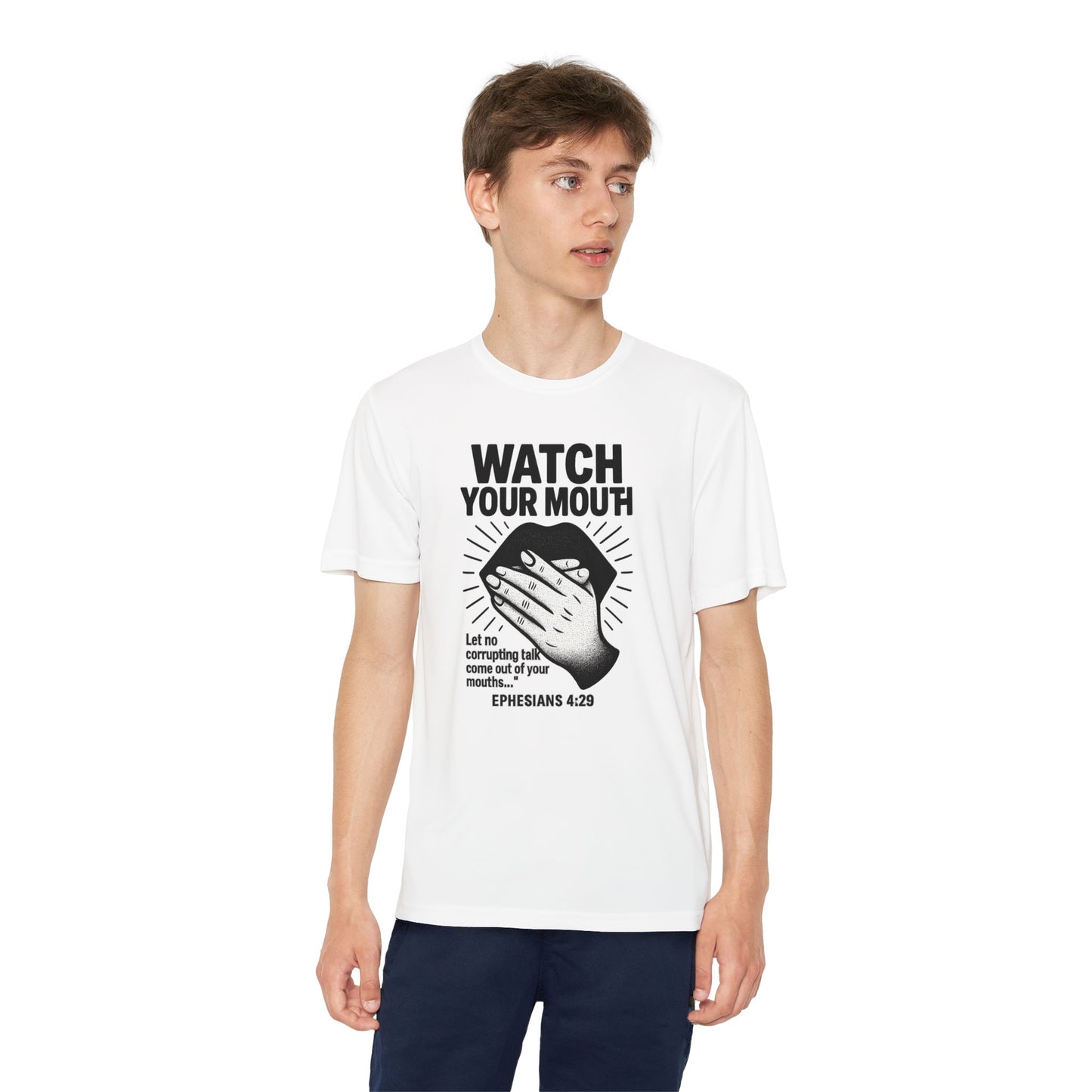 T-Shirt - Christian 'Watch Your Mouth' Ephesians 4:29 Design