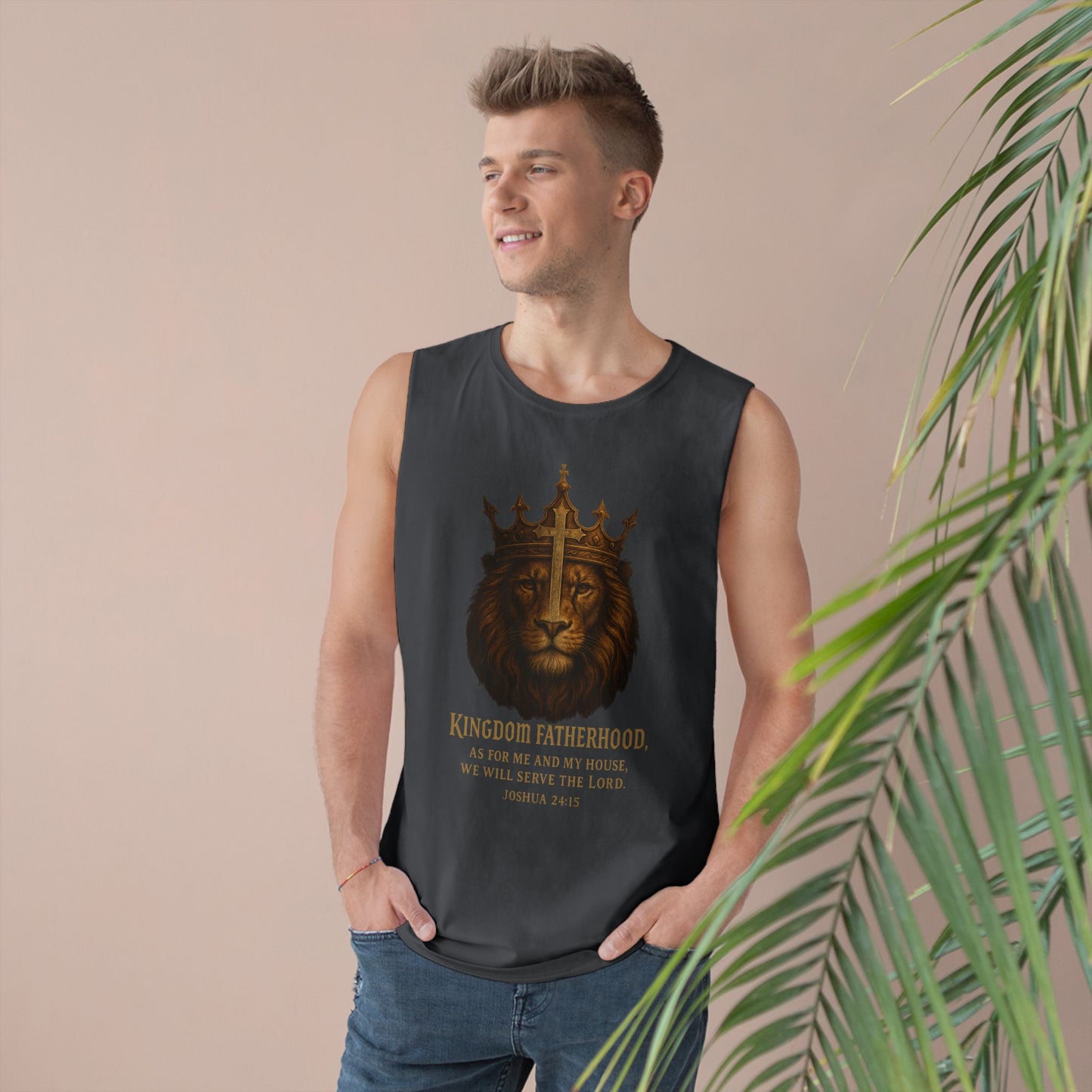 "Kingdom Fatherhood" Crowned Lion Men's Tank