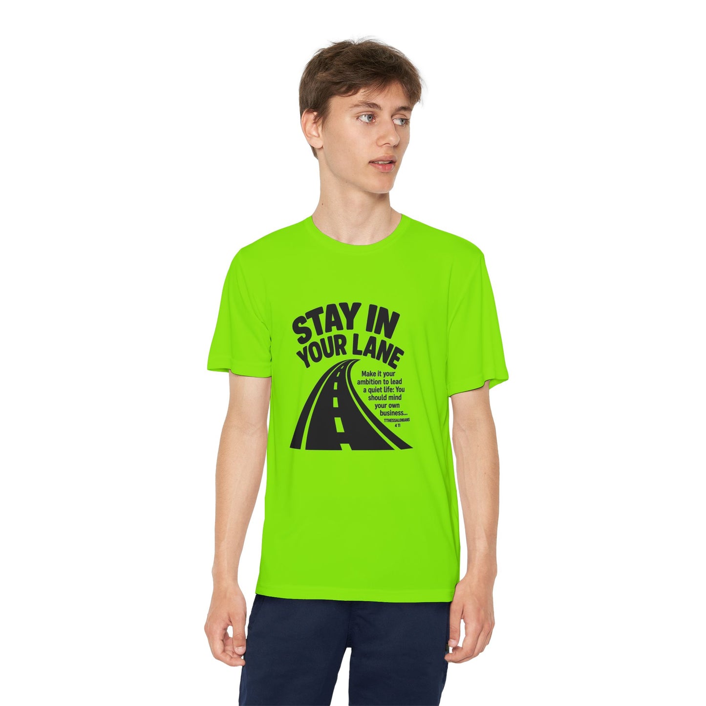 Christian Competitor Tee - Stay in Your Lane - 1 Thessalonians 4:11