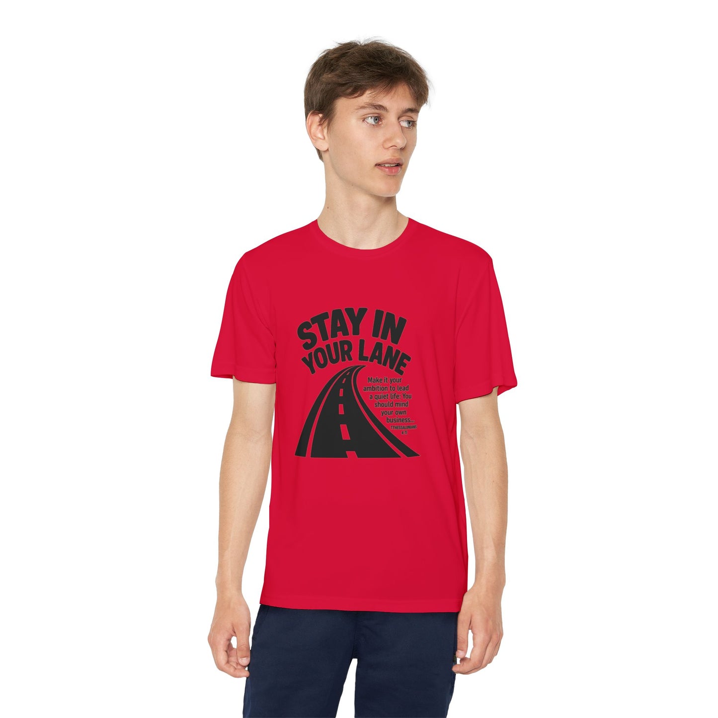Christian Competitor Tee - Stay in Your Lane - 1 Thessalonians 4:11
