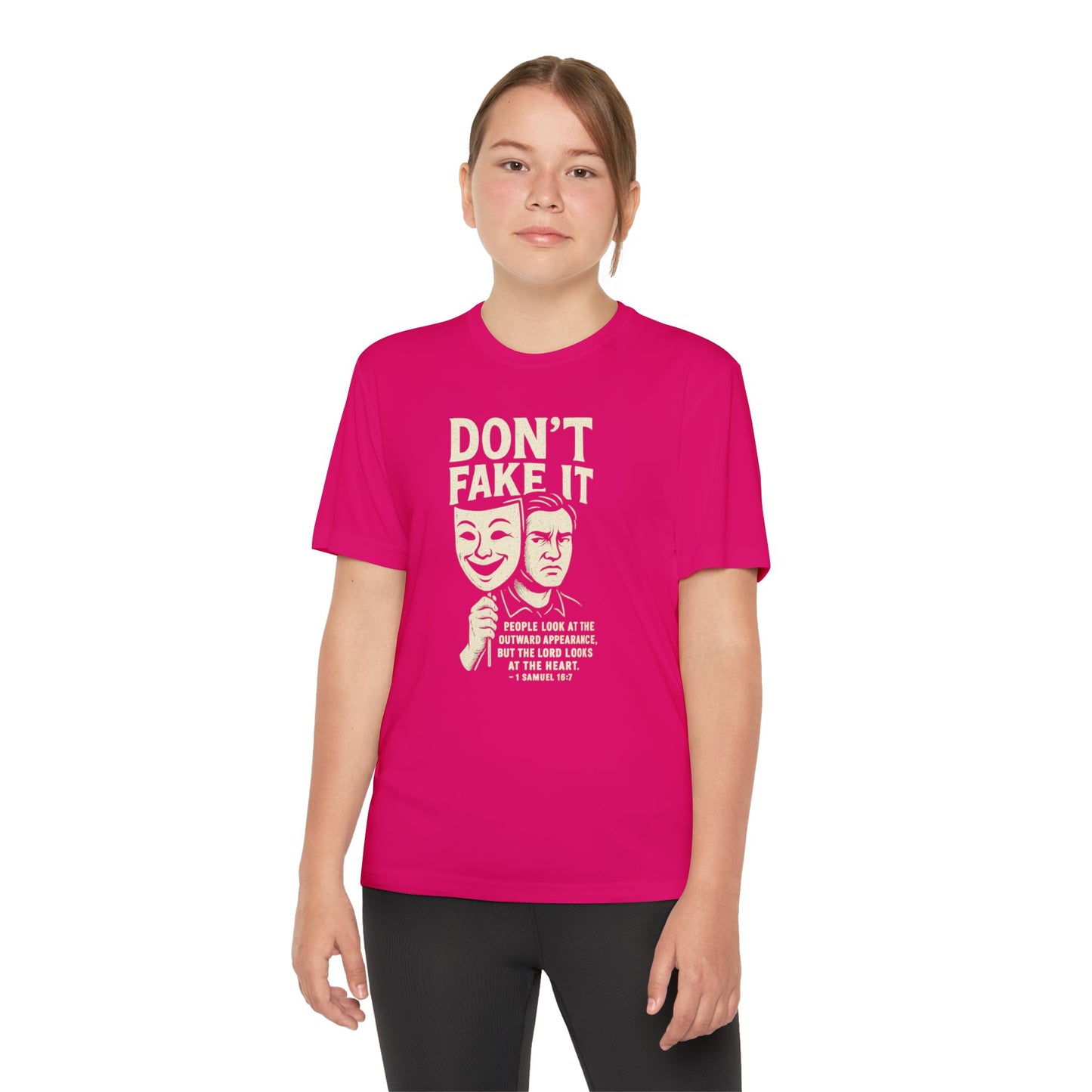 Christian Tee - Don't Fake It - Youth