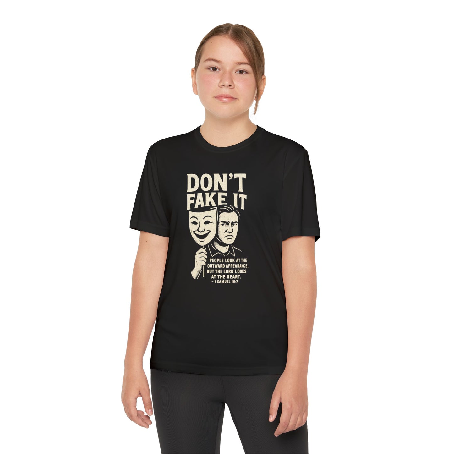 Christian Tee - Don't Fake It - Youth