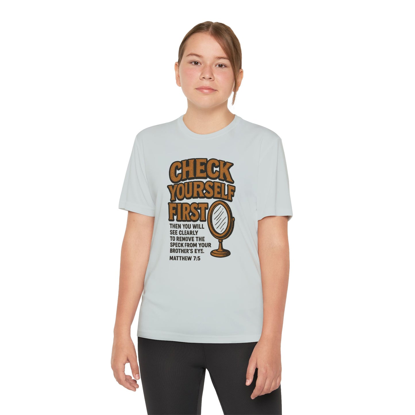 Tee - Christian 'Check Yourself First' design