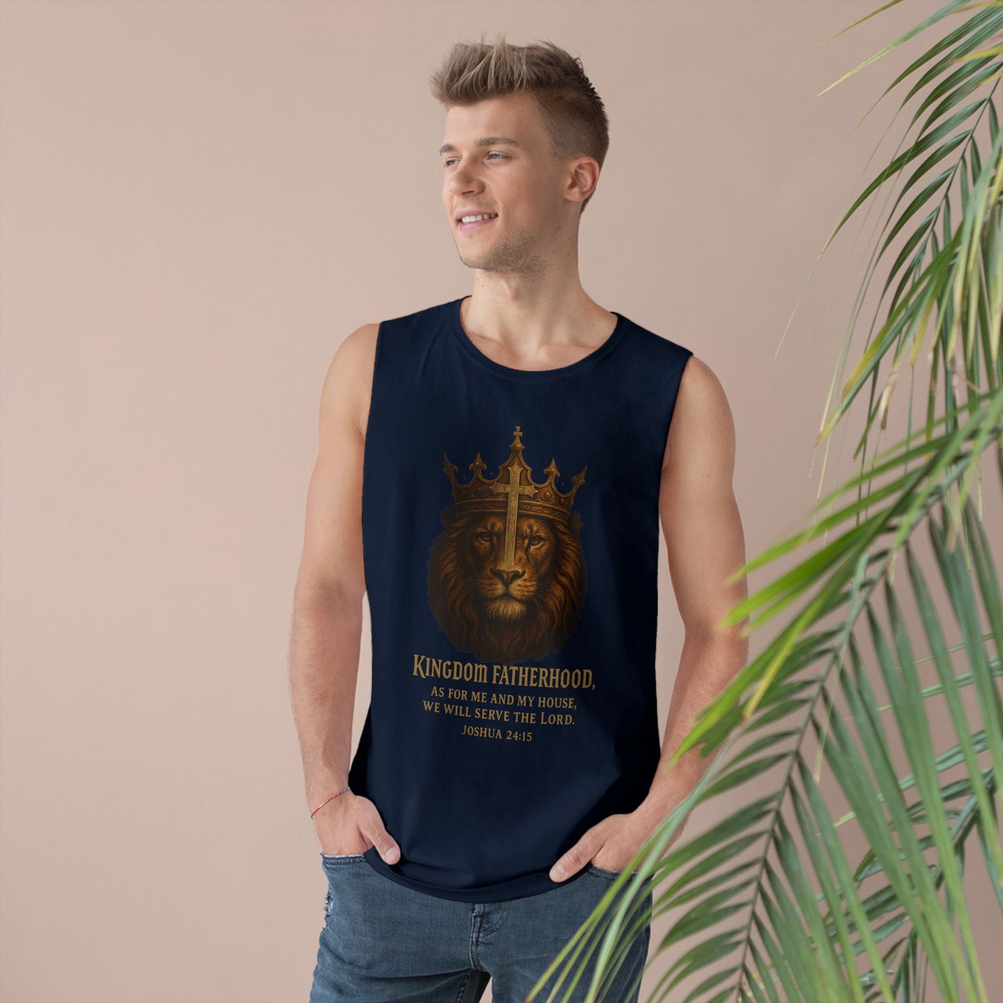 "Kingdom Fatherhood" Crowned Lion Men's Tank
