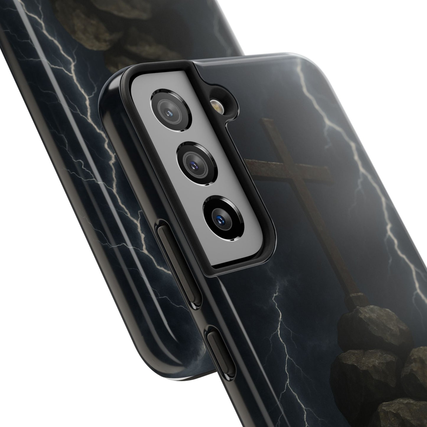 SAMSUNG Phone Case - Christian Stormy Cross Design