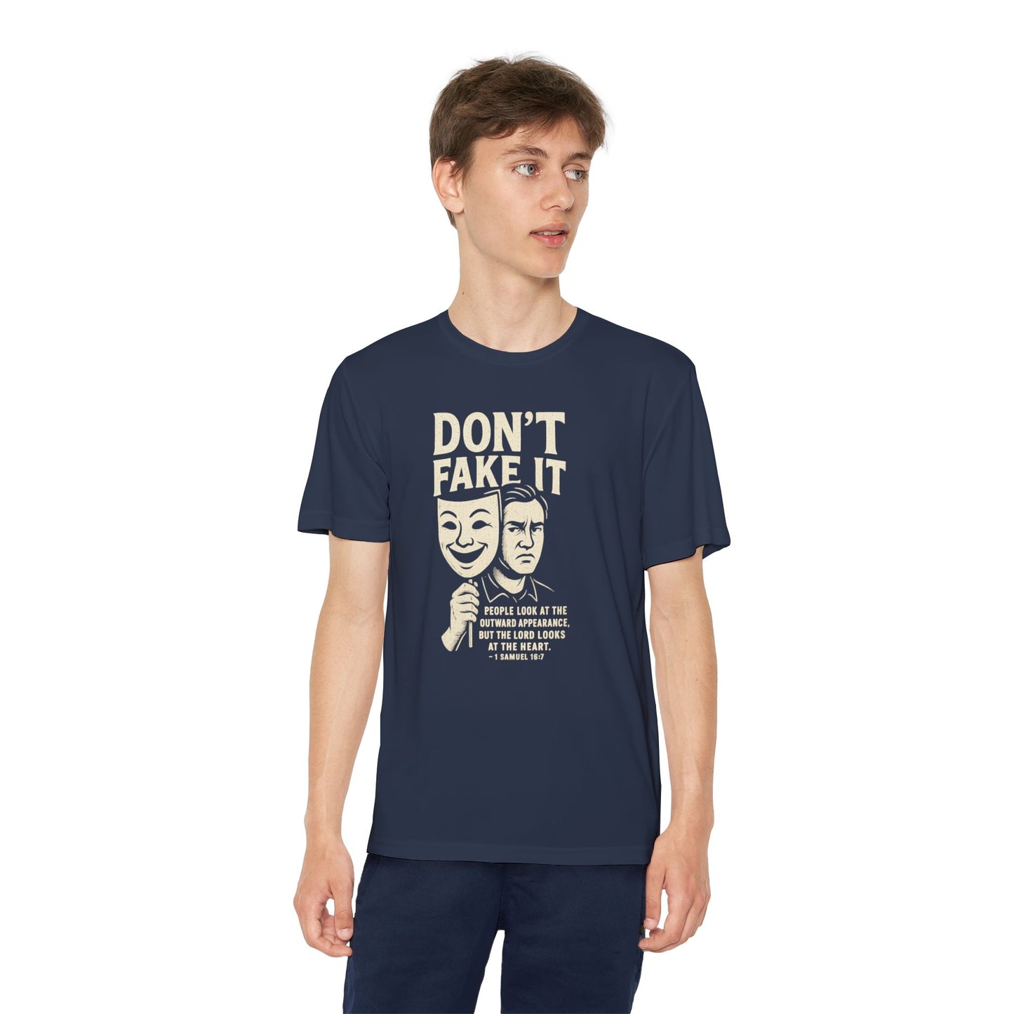 Christian Tee - Don't Fake It - Youth