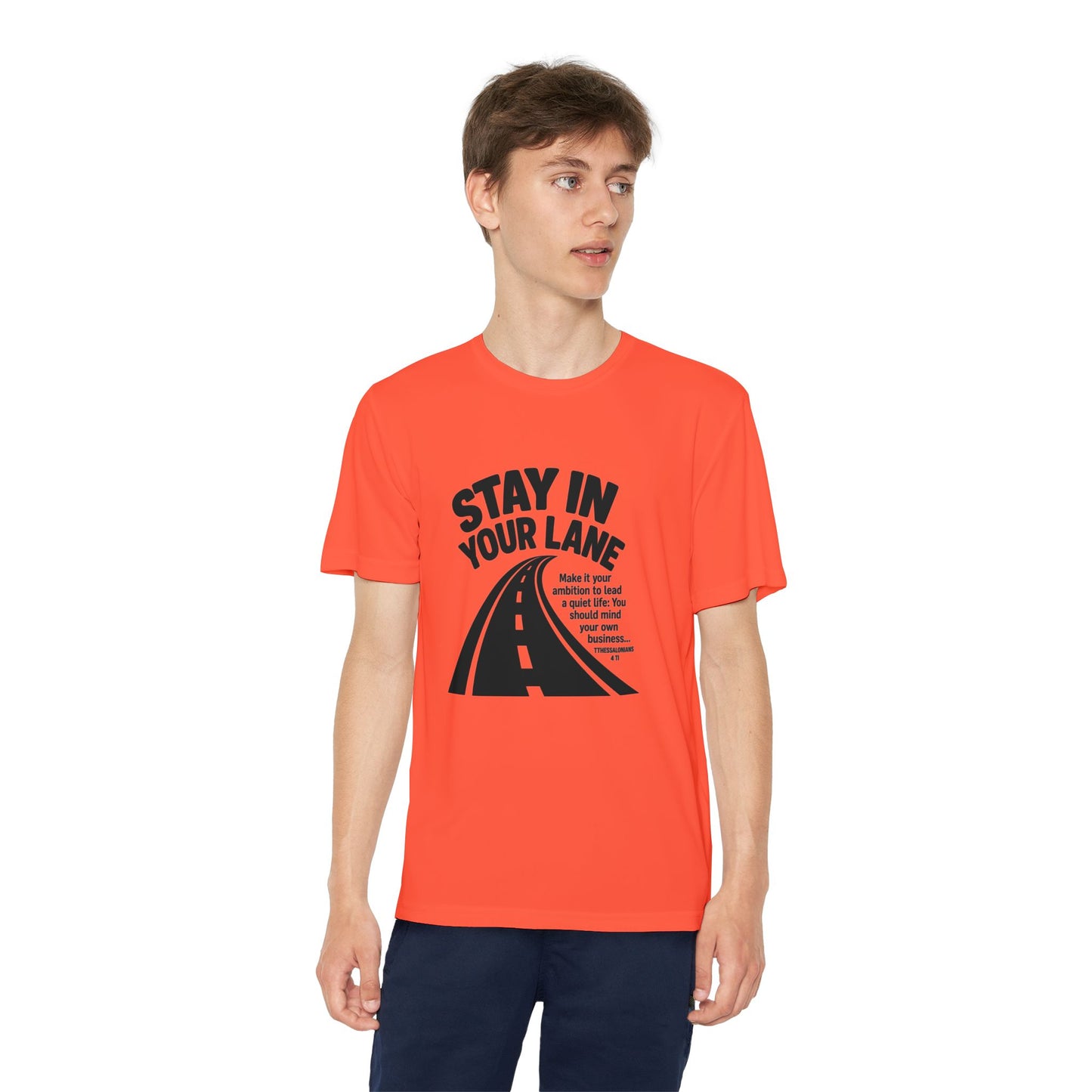 Christian Competitor Tee - Stay in Your Lane - 1 Thessalonians 4:11