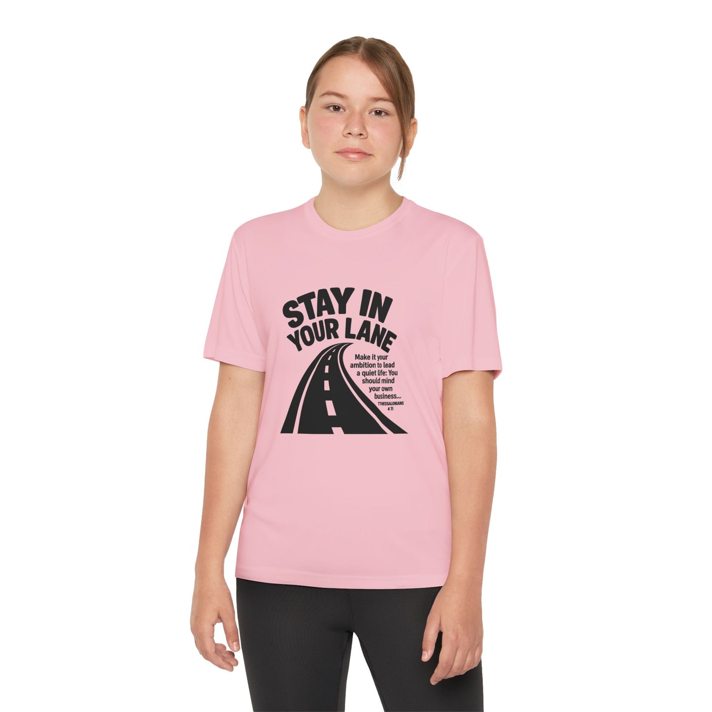 Christian Competitor Tee - Stay in Your Lane - 1 Thessalonians 4:11