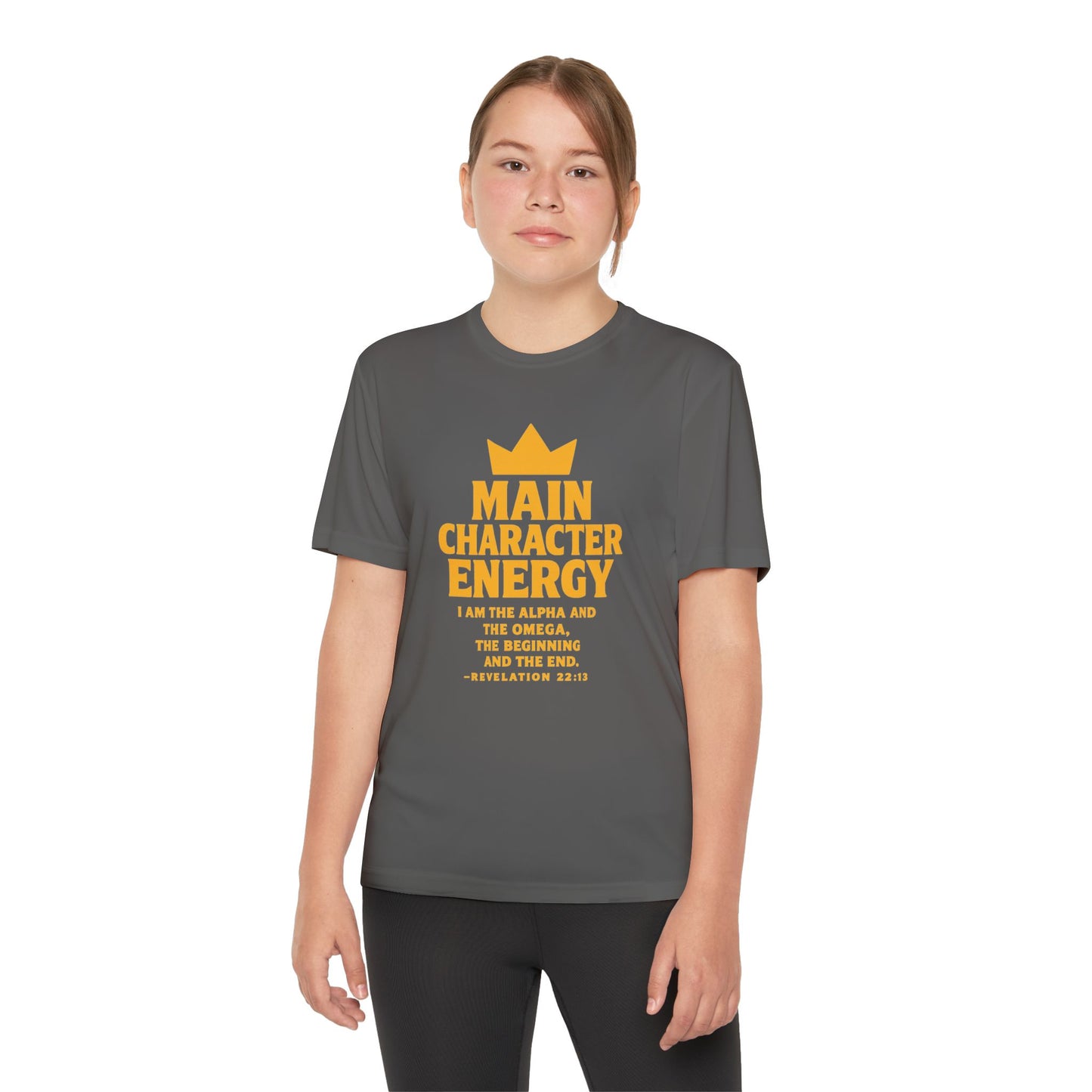 Christian Youth Tee - Main Character Energy - Revelation 22:13