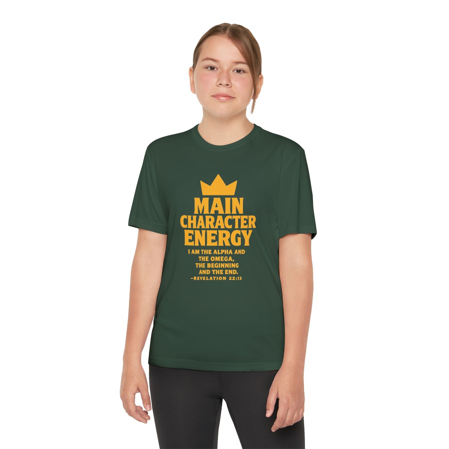 Christian Youth Tee - Main Character Energy - Revelation 22:13