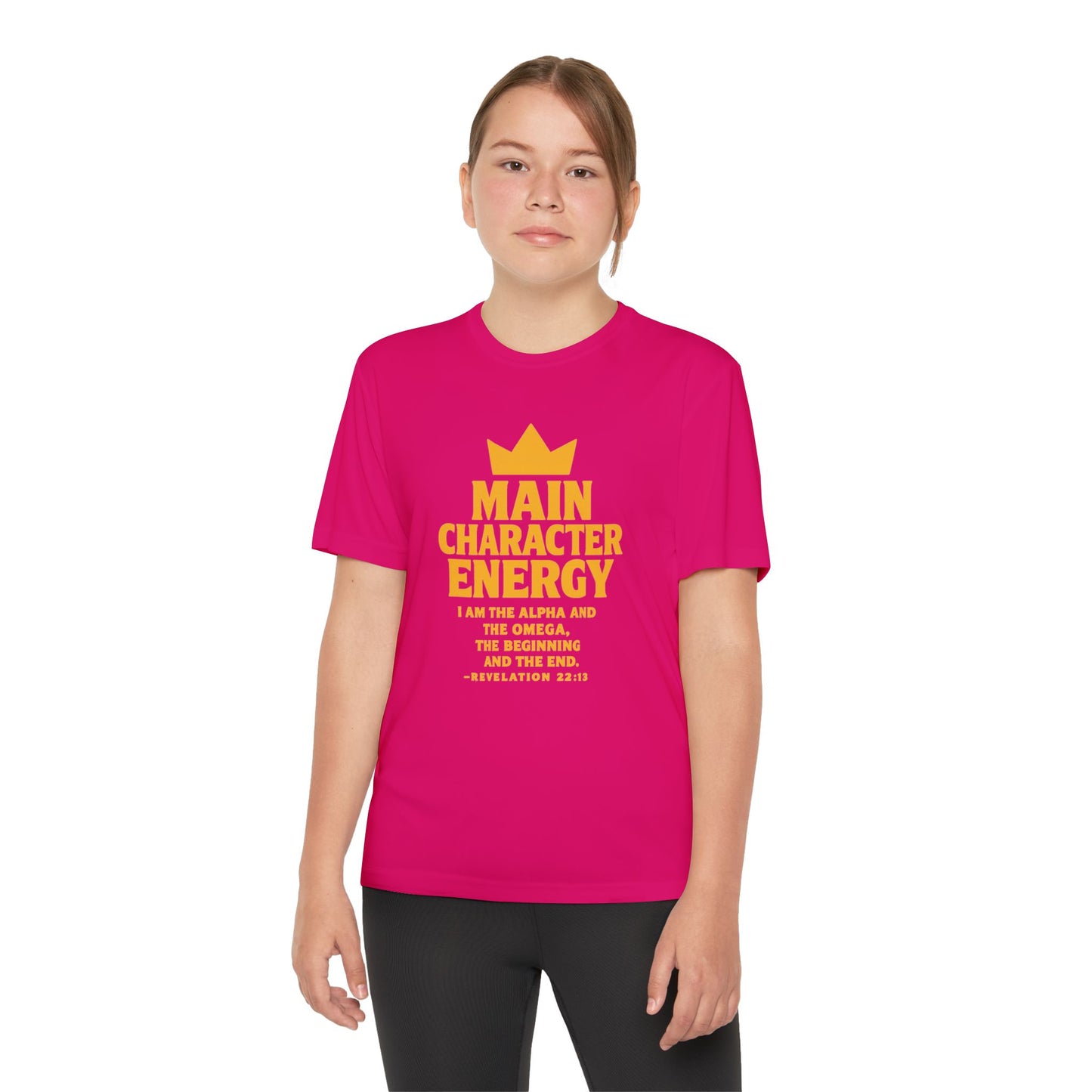 Christian Youth Tee - Main Character Energy - Revelation 22:13