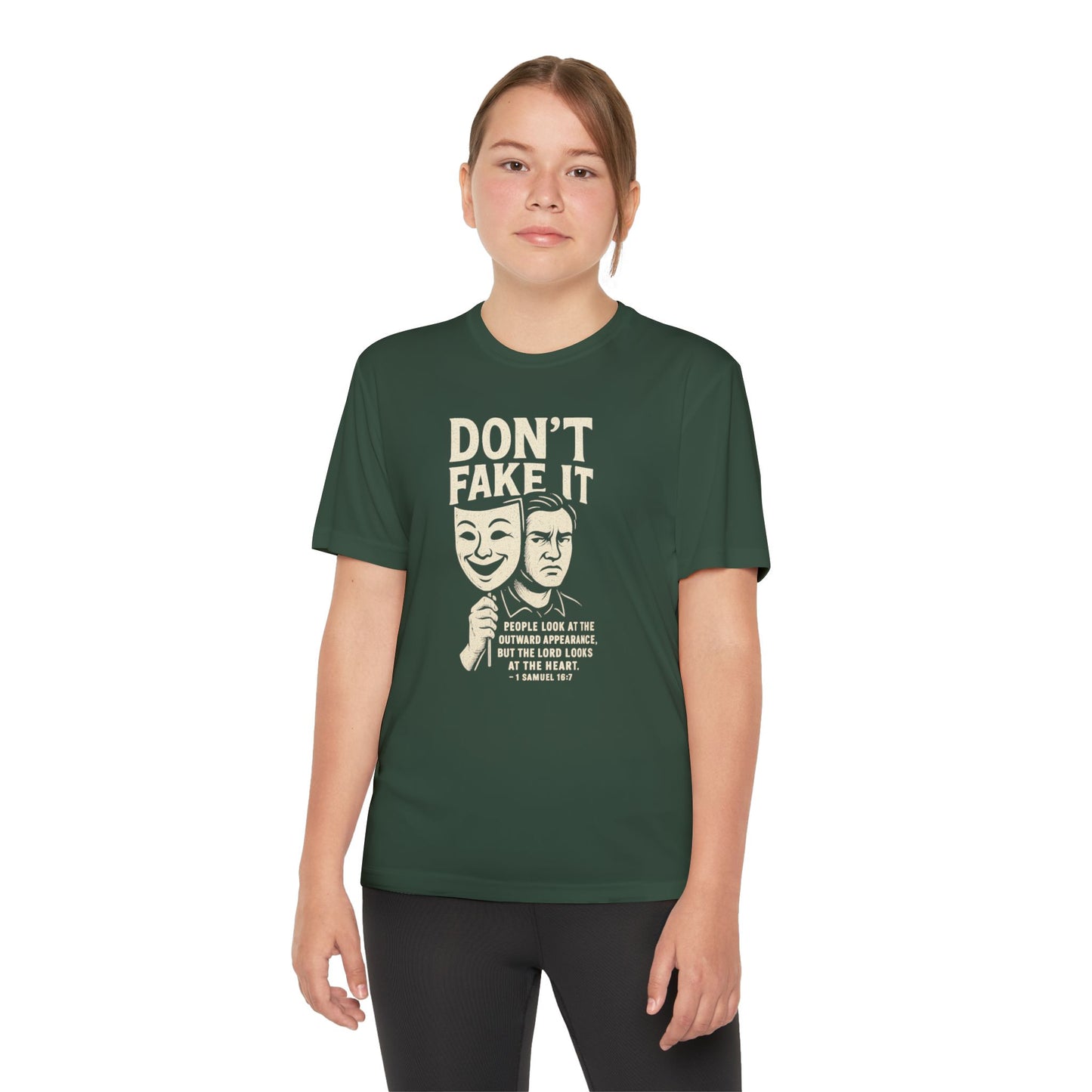 Christian Tee - Don't Fake It - Youth