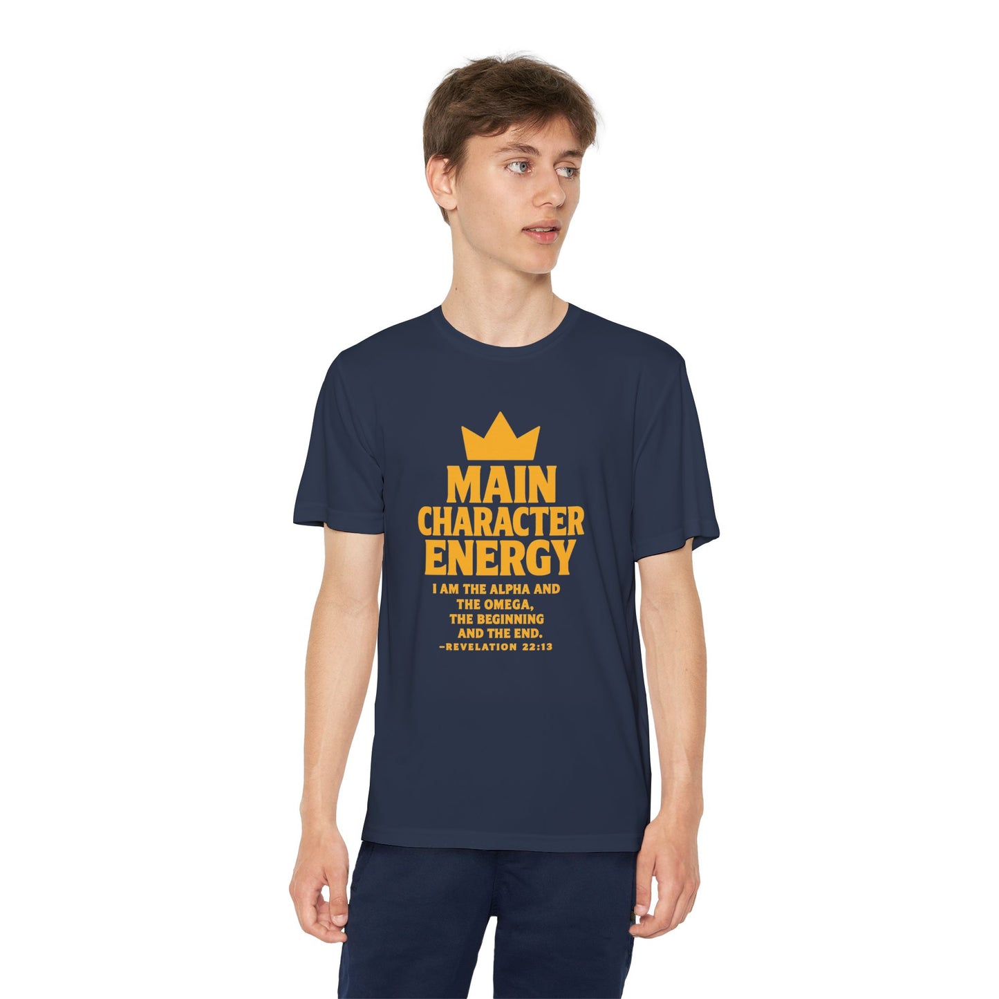 Christian Youth Tee - Main Character Energy - Revelation 22:13