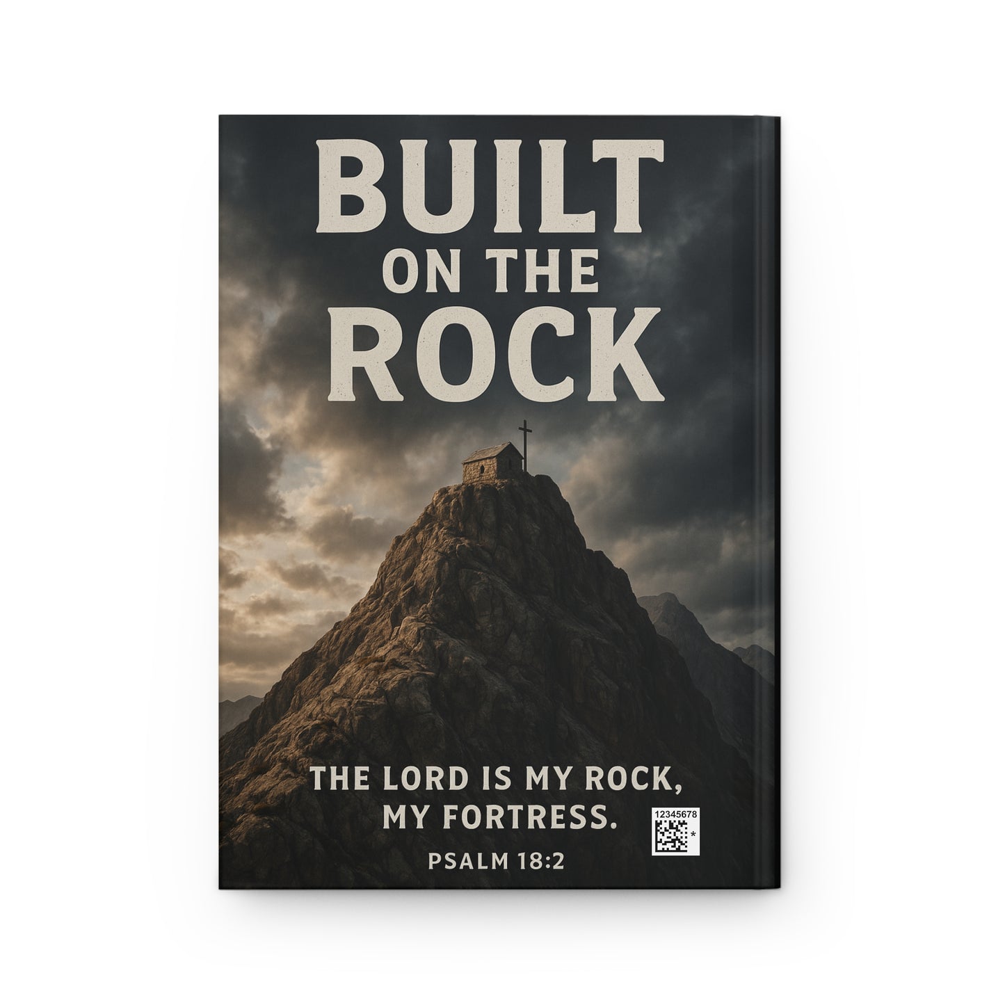Hardcover Journal, Built on the Rock Illustration, Psalm 18:2